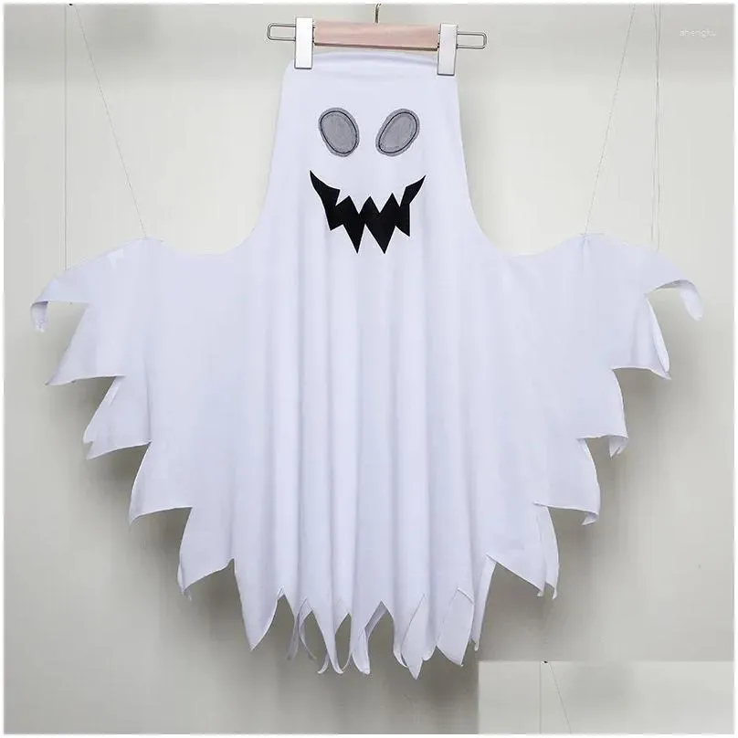 Jackets Halloween Grimace Pullover Cape Scary Impersonator Costume White Ghost For Kids