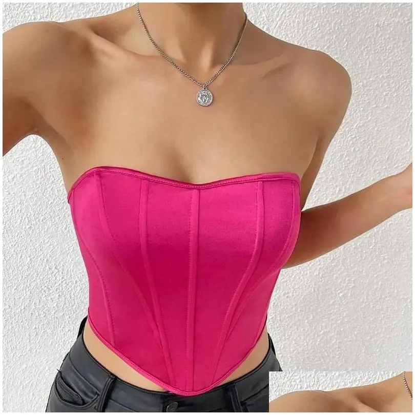 Women`s Tanks Sexy Y2k Crop Top Women Fashion Vintage Shaper Corset Camis Club Party Tank Casual Streetwear Clothing Ropa Mujer