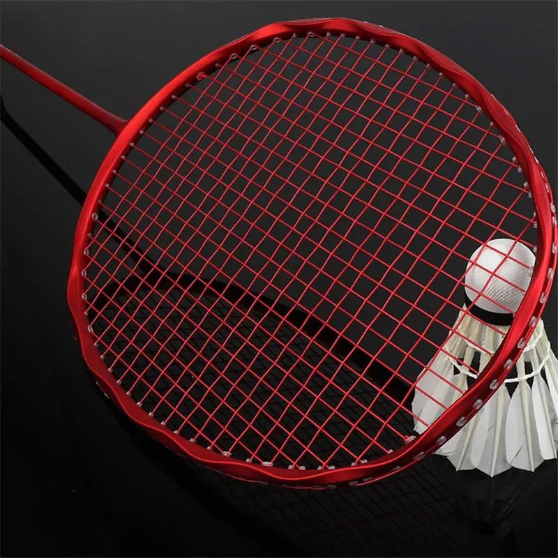 Badminton Rackets 1pcs Ultralight Badminton Racket Carbon Badminton Racquet Carbon Fiber Grips Offensive Defensive Training Racket With Bag