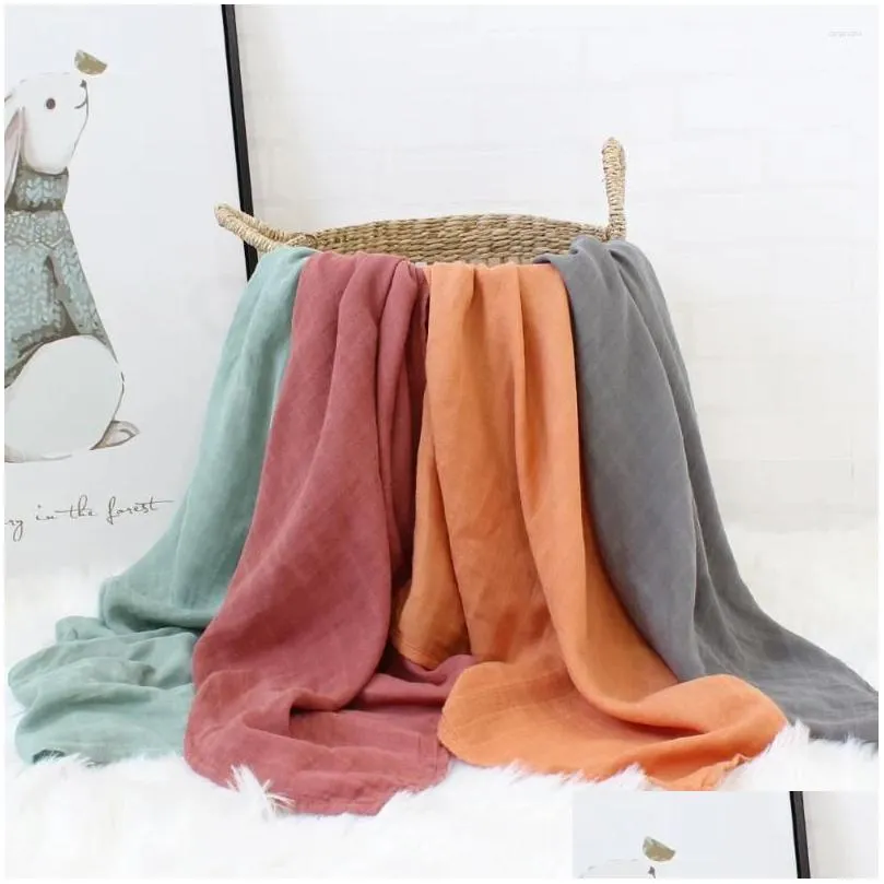 Blankets 60x60cm Muslin Squares Baby Swaddle Blanket Bib Scarf Handkerchief Burp Cloth Set