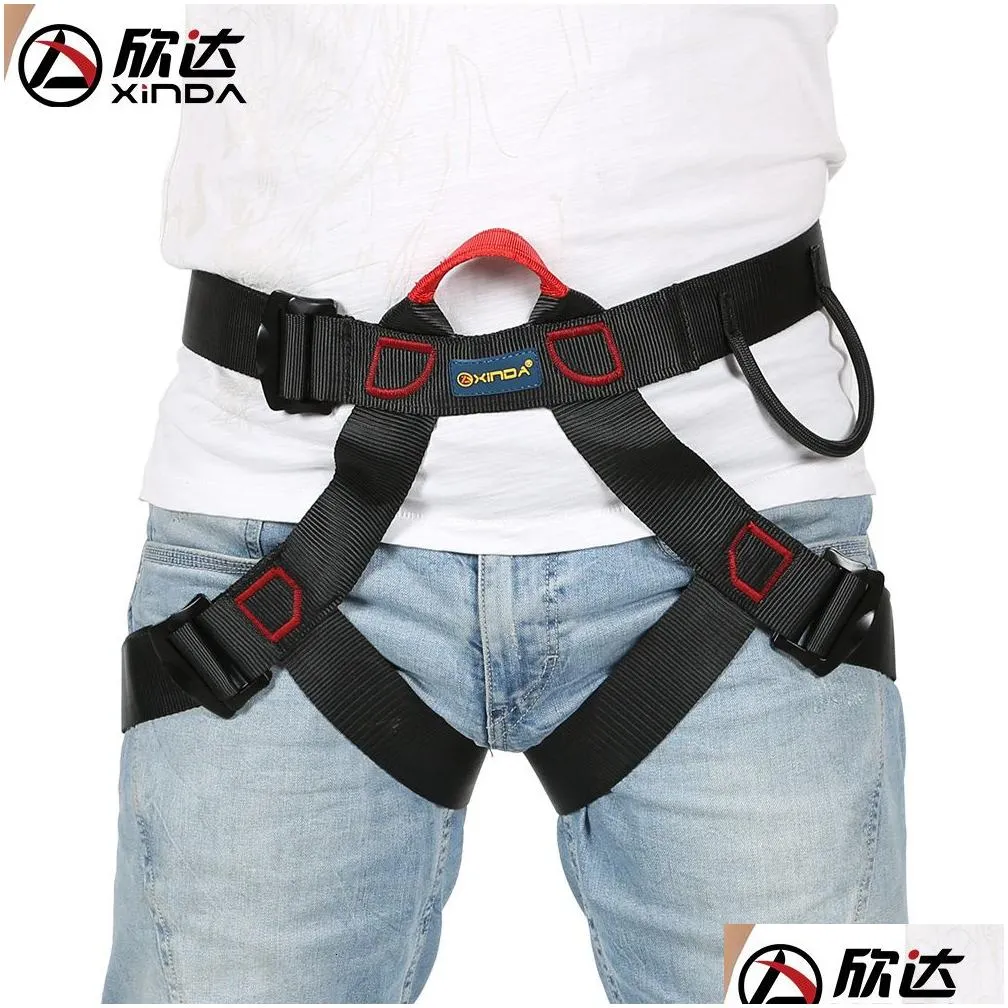 Cords Slings and Webbing Xinda Professional Outdoor Sports Safety Belt Rock Mountain Climbing Harness Waist Support Half Aerial Survival