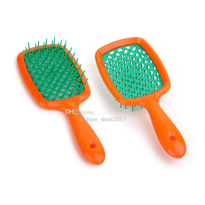Hair Brushes Comb Fluffy Smooth Wide Teeth Curling Ribs Mas For Mesh Hollow Magic Demelant Brush Drop Delivery Products Care Styling T Dhkb1