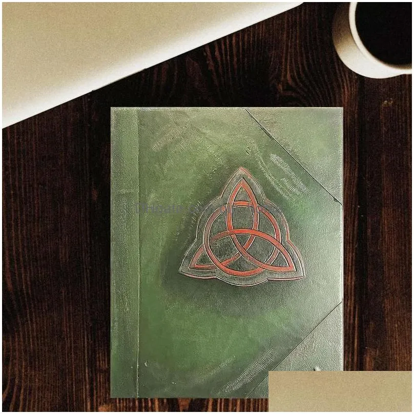 decorative objects figurines book of shadows 350 pages full color illustrations spells records spellbook green cover bound journal blank and lined