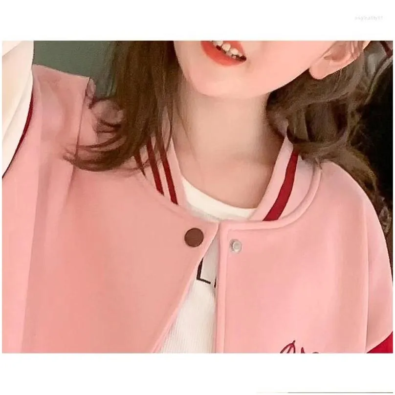 Jackets 2024 Spring Autumn Girls Baseball Jacket Splicing Sequin Cartoon Long Sleeve Fashion Coats For 4-14 Years Kids