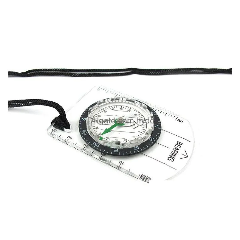 mini compass map scale ruler multifunctional equipment outdoor hiking camping survival5803782