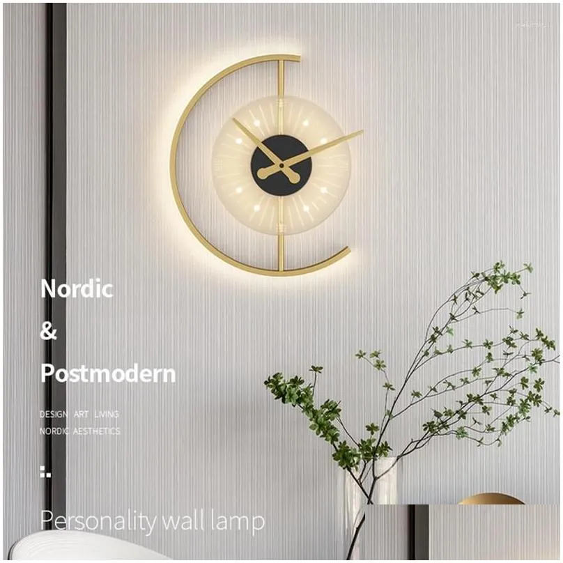Wall Lamps Watch Lamp Modern Bedside Living Room Background Aisle Corridor Designer Minimalist 2023 Drop Delivery Dhpkn
