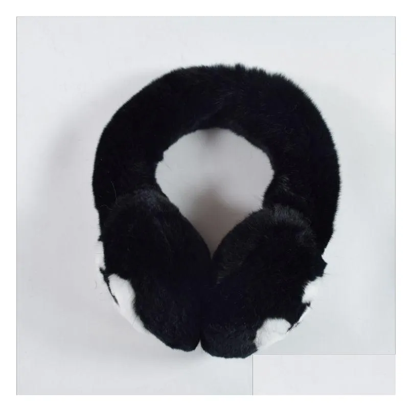 Winter Earmuffs Female Rabbit Veet Classic Brand Ear Muffs Fashion Warm P Drop Delivery Dhmah