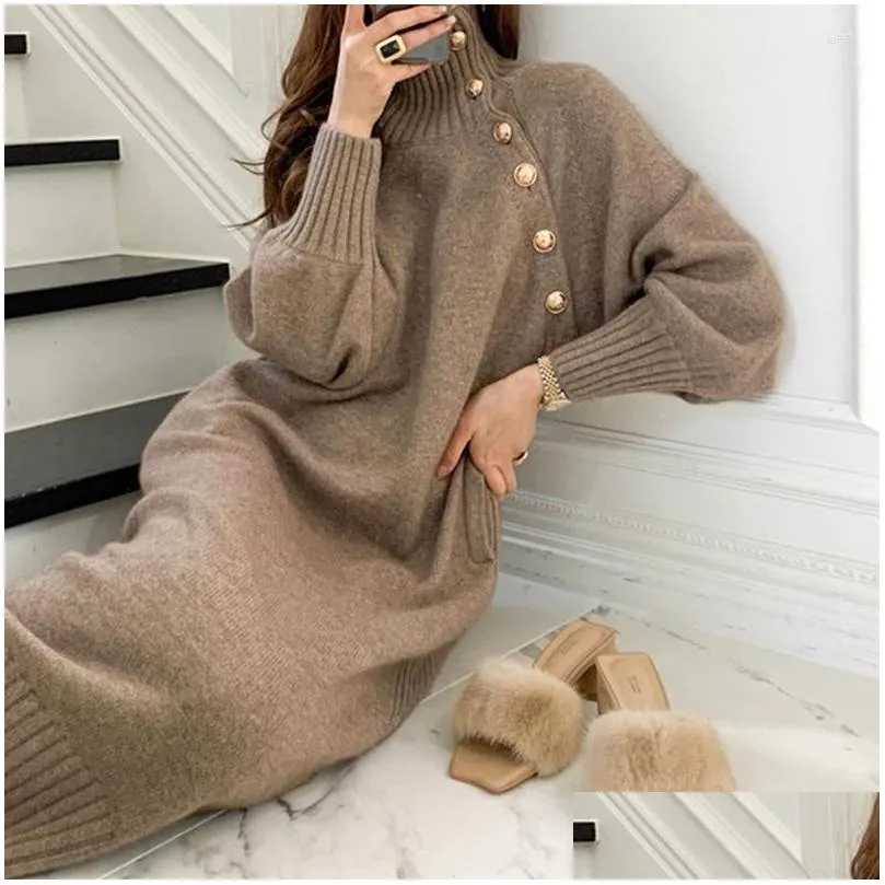 Women`s Hoodies 2023 Autumn/Winter French Style Matching Coat With Sweater Inner Layer Long Knee Bottom Knitted Women