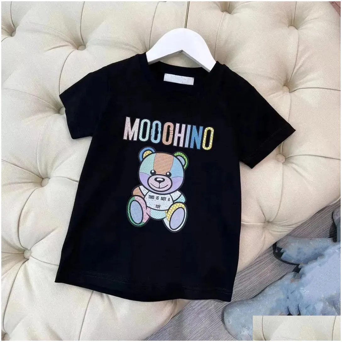 kids Short Sleeve Baby T-shirt Child Clothing Letter printing solid color comfortable summer products New Arrivals Size 90-160 CM