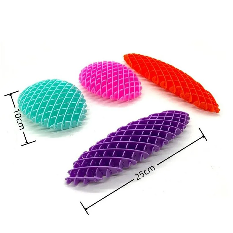 Sensory Deformable Plastic Shrapnel Decompression Worm Toy Fidget Worm Small Potato Palm Play Pinch Fun Stress Relief Toy C001