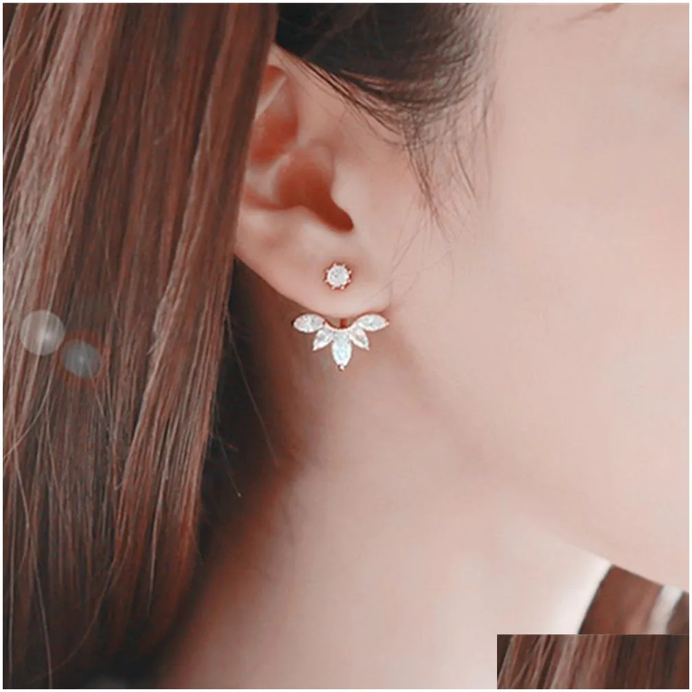 New Trendy Pearl Earrings Angel Wings Feather Shape Stud Earring For Girls Bohemian Wedding Jewerly Gifts 2020