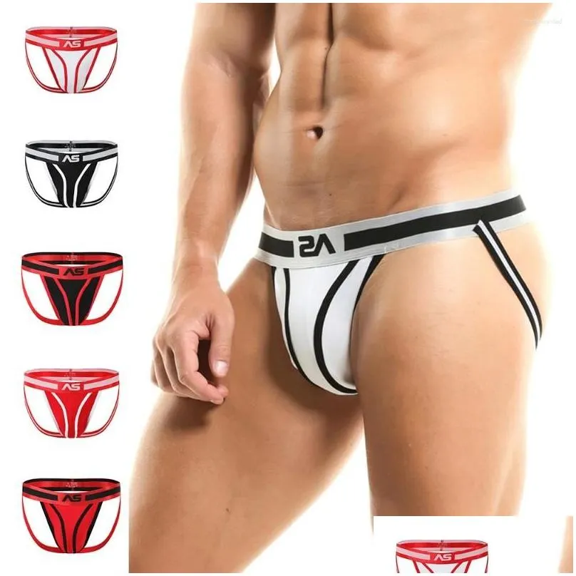 Underpants Mens Jock Strap Thong Breathable Underwear Backless Jockstrap Briefs Peni Big Pouch Panties Hollow Out Exposed Butt