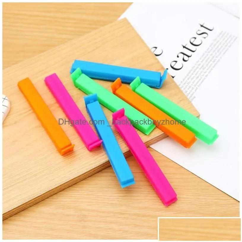 Bag Clips 11Cm Random Color Portable New Kitchen Storage Food Snack Seal Sealing Sealer Clamp Plastic Tool Clip Drop Delivery Home Gar