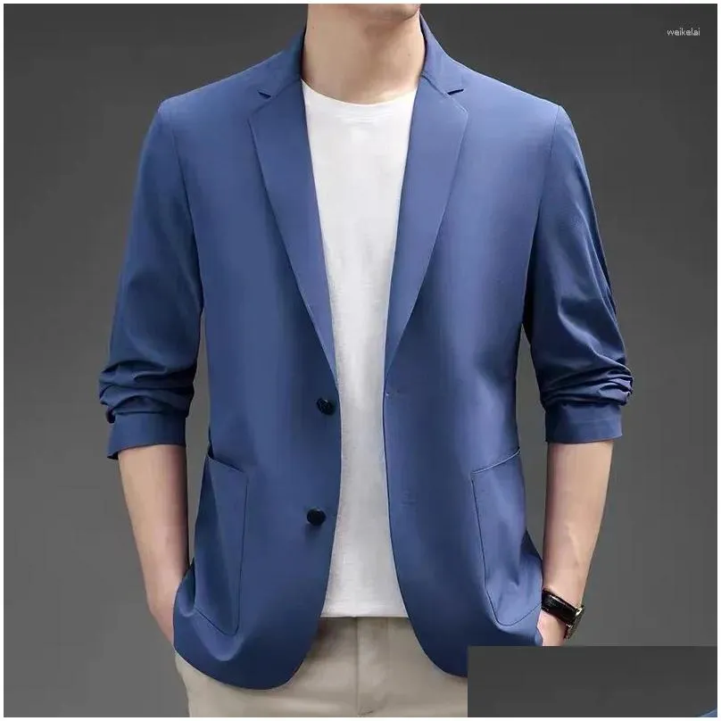 Men`s Suits E1702-Men`s Casual Summer Suit Loose Fitting Jacket