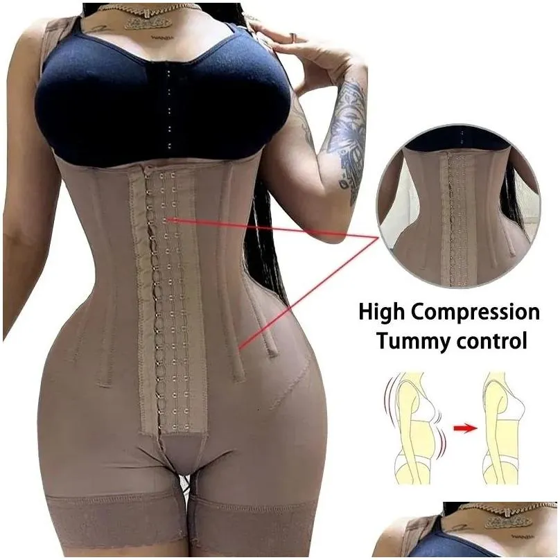 Women`S Shapers Womens High Compression Body Shapewear Women Fajas Colombianas Corrective Girdle Tummy Control Post Liposuction Bbl S Dhash