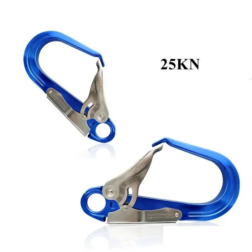 Climbing Harnesses Lighten Up Aerial Work Safety Hook Big Opening Alloy Carabiner Steel Pipe Industry Protection Lock Fallproof Insurance Buckle