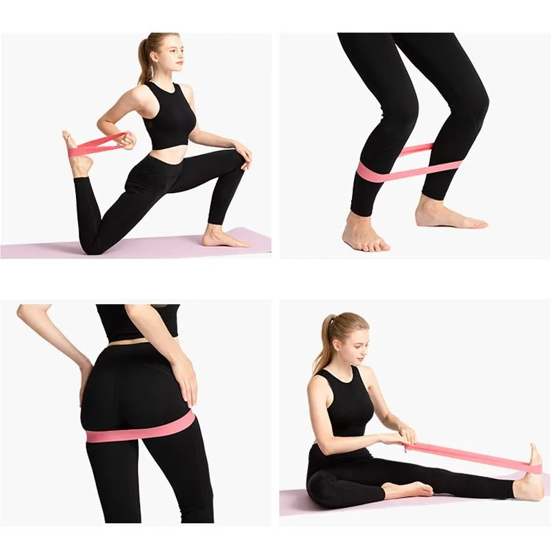 6pcs Set Portable 2 Foot Loops Lightweight Trainer Pilates Bar Stick with Yoga Resistance Band for Gym Home Fitness Body Workout