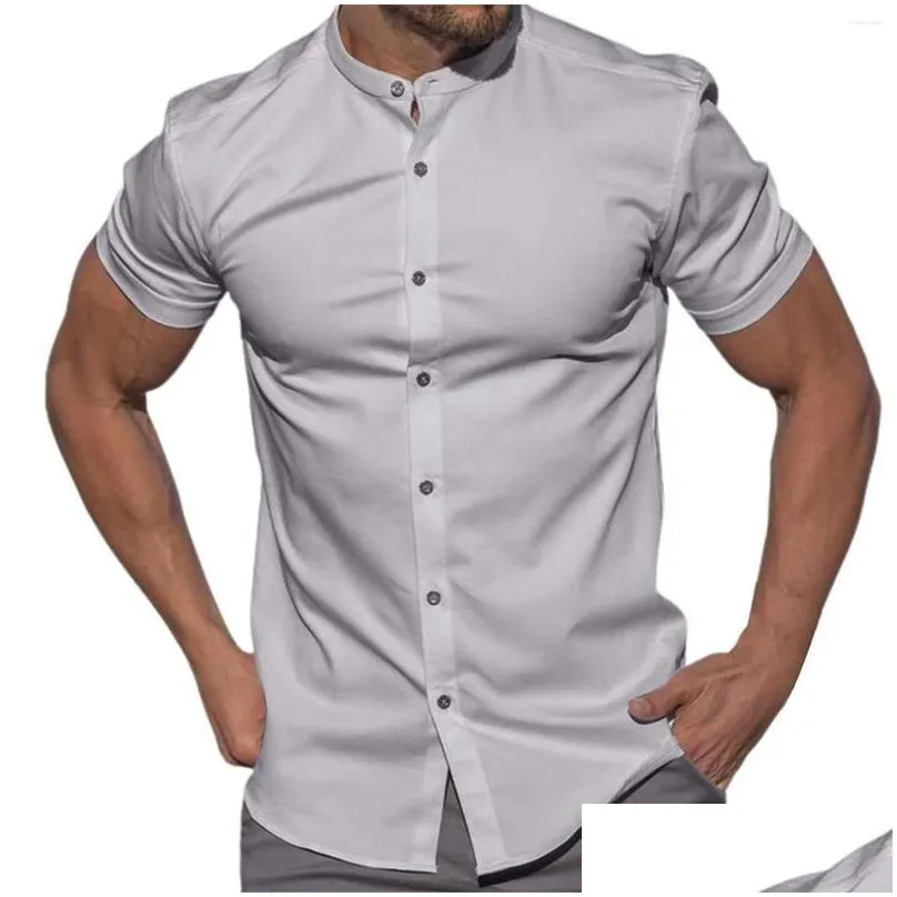Men`S T-Shirts Mens T Shirts Fashion Spring And Summer Casual Short Long Sleeved Fitted Cotton Shirt Men Small Sleeve Drop Delivery Ap Dhacy