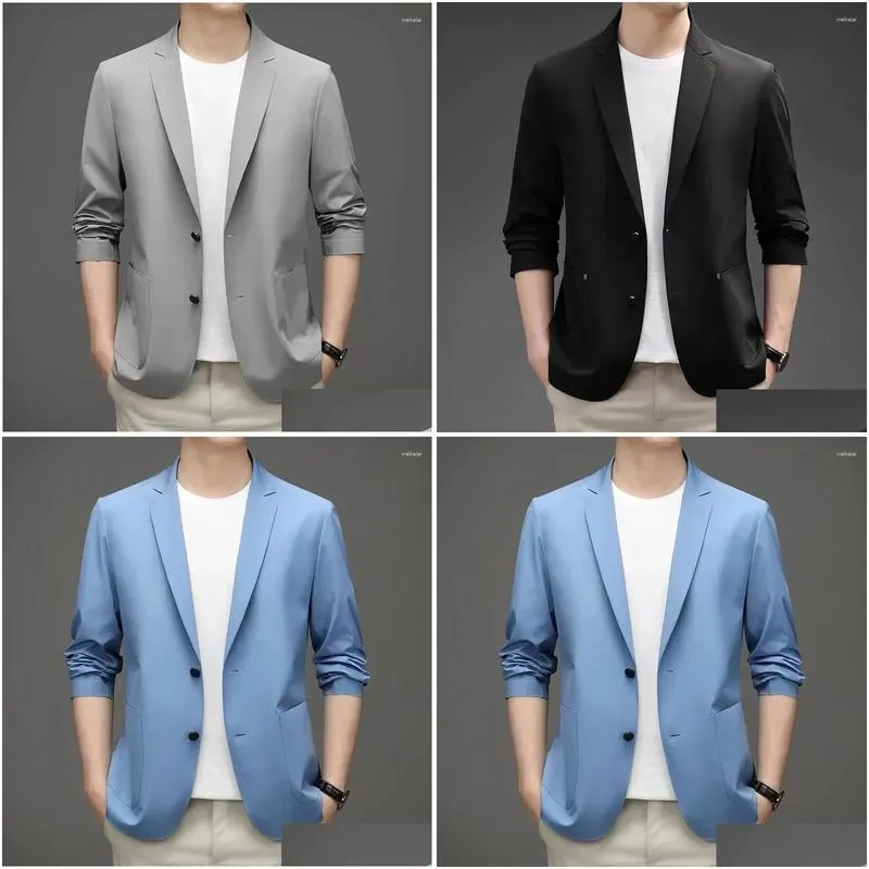 Men`s Suits E1702-Men`s Casual Summer Suit Loose Fitting Jacket