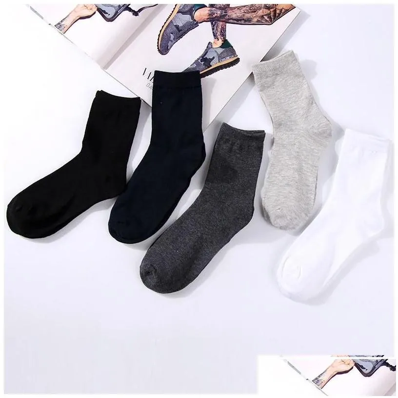 MenS Socks 5 Pairs Solid Classic Casual Travel Business Work White Black Invisible Short Style Lot Pack Gifts For Men 100 Cotton Soc