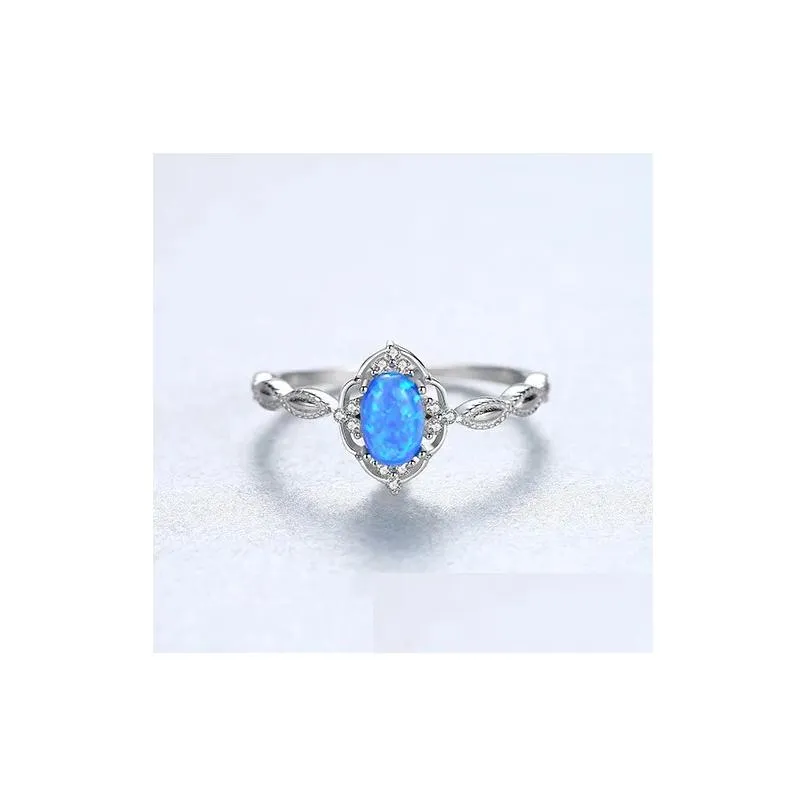 New vintage palace style opal s925 silver ring light luxury plated 18k gold fashion women ring designer exquisite jewelry gift