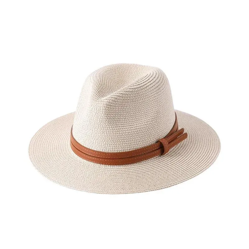 Wide Brim Hats Bucket 56-58-59-60Cm Natural Panama Soft Shaped St Hat Summer Womenmen Beach Sun Cap Uv Protection Fedora Drop Deliver Dhodf