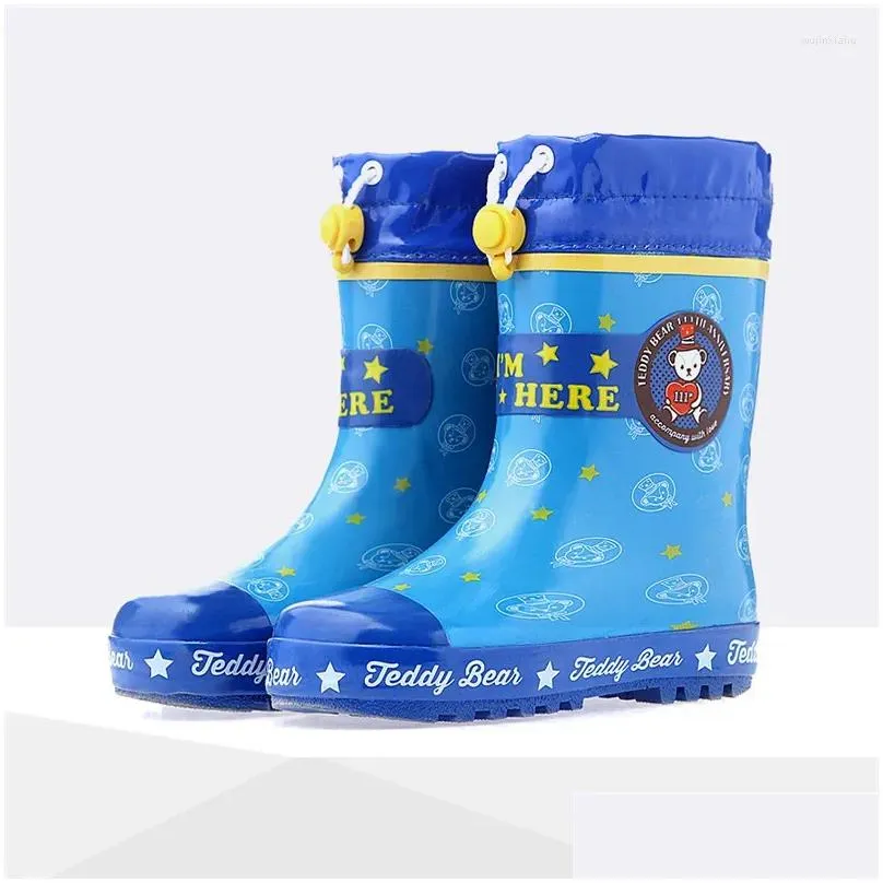 Boots Winter For Boys And Girls Children`s Comfortable Sponge Waterproof Rain Platform Antiskid Footwear