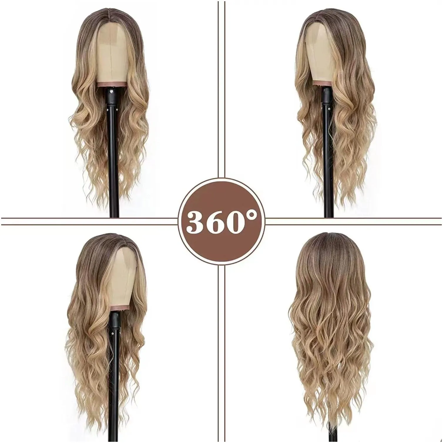 Lace Wigs Highlight Body Wave Wig Human Hair Fl Ship Now Blond Remy Prepluck Deep Drop Delivery Products Dhscq