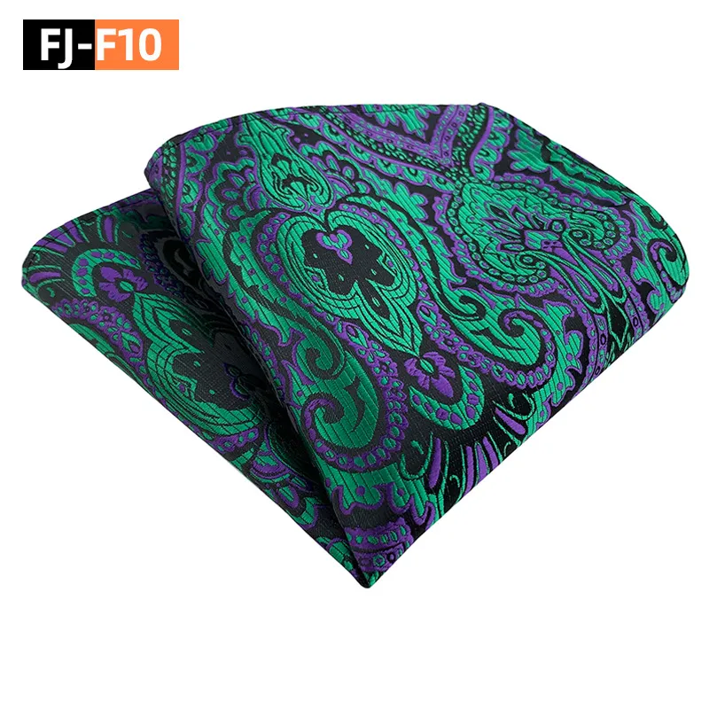 Neck Ties Fashionable Suit Men Paisley Tie Pattern Pocket Square Handkerchief Silk Hankies For Drop Delivery Fashion Accessories Ot8Z3