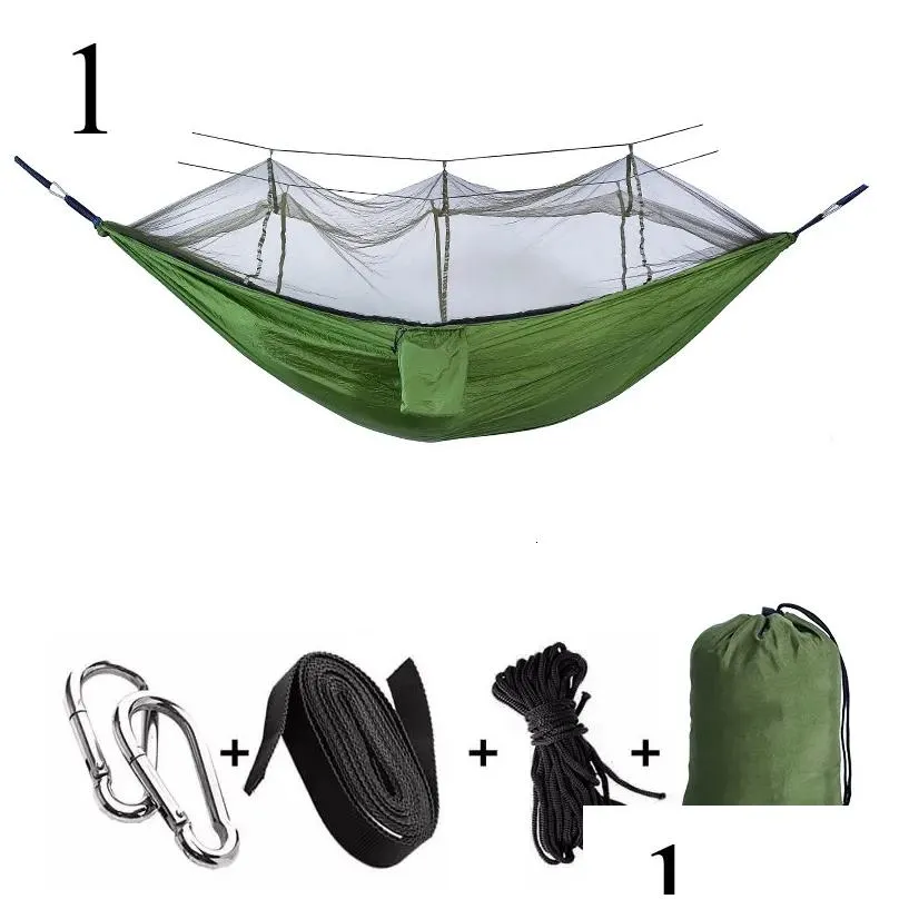 Portaledges Portable Outdoor Camping Hammock 1-2 Person Go Swing With Mosquito Net Hanging Bed Ultralight Tourist Sleeping hammock