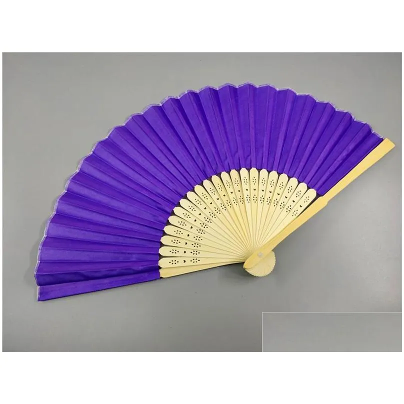 Party Favor Personalized Silk Fan Cloth Hand Customized Bride Groom039S Name Wedding Gift Favor5772539 Drop Delivery Home Garden Festi Dhqrg