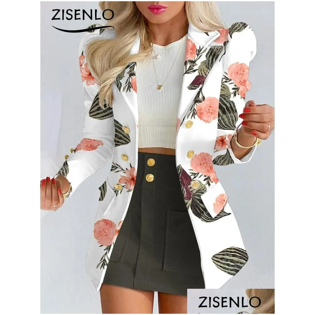 Two Piece Dress Spring Autumn Fashion Leisure Suit Set For Women Blazer And Skirt Ladies 2 Blazers Elegant Womens S 221122 Drop Deliv Dhq1R