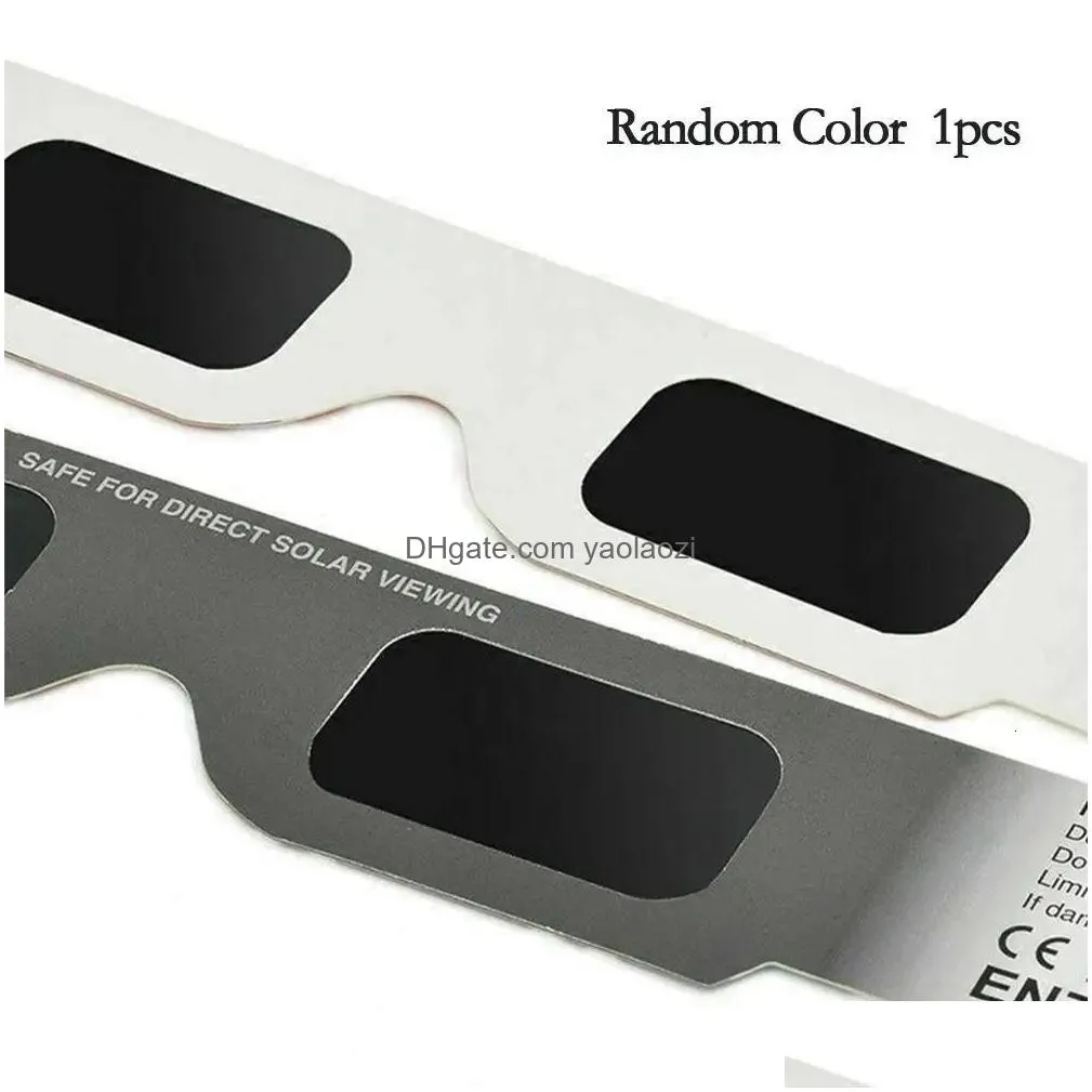 100pcs safe solar eclipse glasses paper total observation solar glasses 4/8/ 3d outdoor eclipse anti-uv viewing glasses 240411