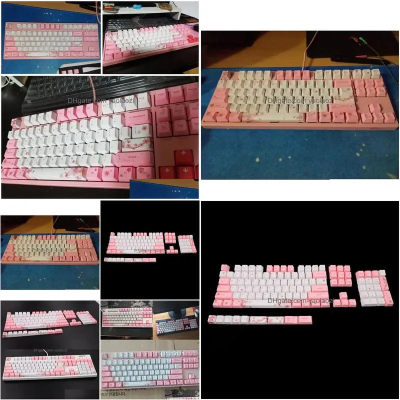 accessories oem pbt cherry blossom keycap mechanical keyboard keycaps dyesublimation keycap