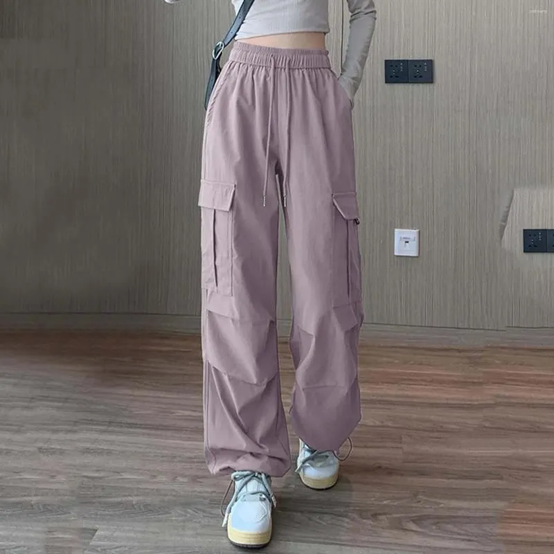Women`s Pants Casual Sweatpants Relaxed Fit Baggy Clothes High Waist Drawstring Loose Cargo Joggers With Pockets Ropa De Mujer