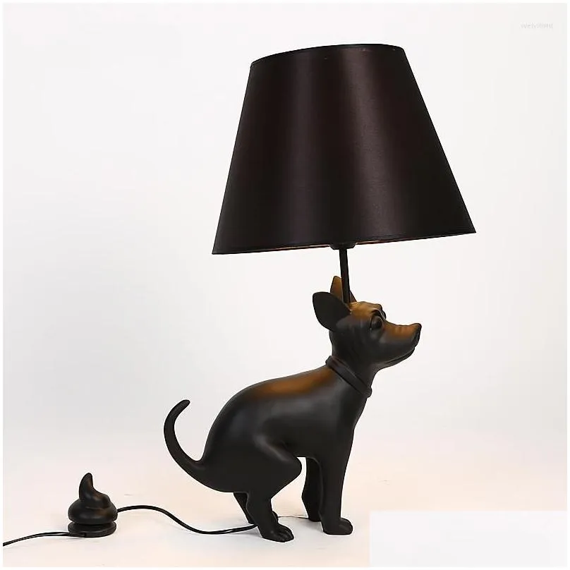 Table Lamps Modern Creative Bin Laden Dog Personality Decorative Lamp Nordic Simple Bedside