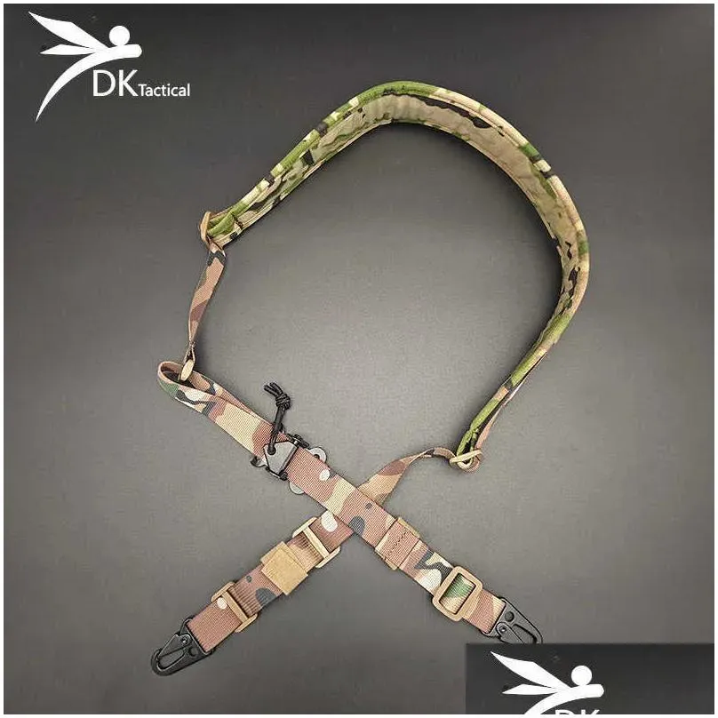 Rock Protection Outdoor Rifle Sling Strap Removable Modular 2 Point /1 Point Sling Padded Tactical Crossbody Strap Airsoft Hunting Accessories