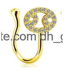Beaded Color Mixing Fashion Body Piercing Jewelry Y Zircon Gold Eyebrow Bar Lip Nose Barbell Ring Navel Earring Gift Drop D Dhgarden Dhhx9