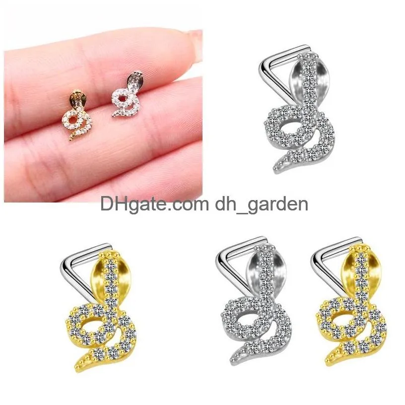 Beaded Nose Rings Mti Style Copper Inlaid Zircon Puncture Ring Jewelry Wholesal Drop Delivery Bracelets Dhgarden Dhkdf