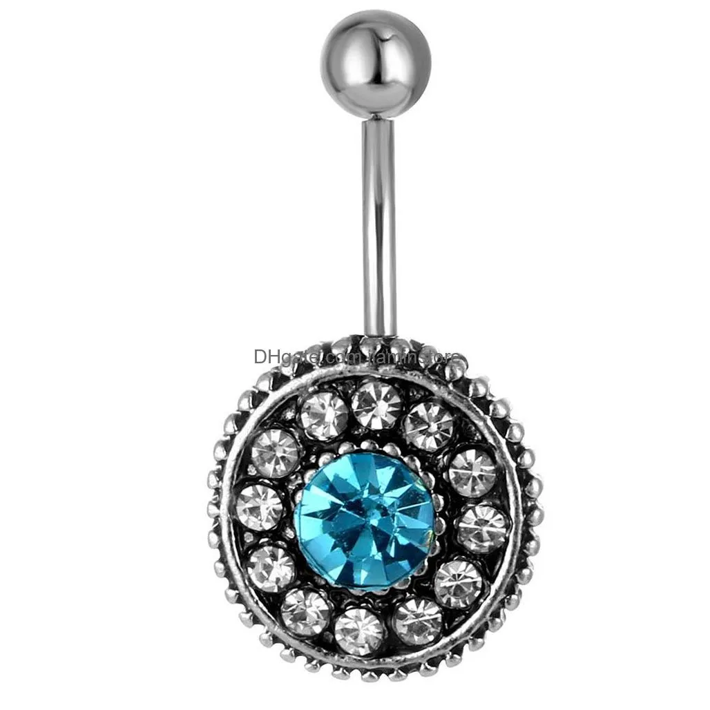 YYJFF D0754 Hand Belly Navel Button Ring Mix Colors