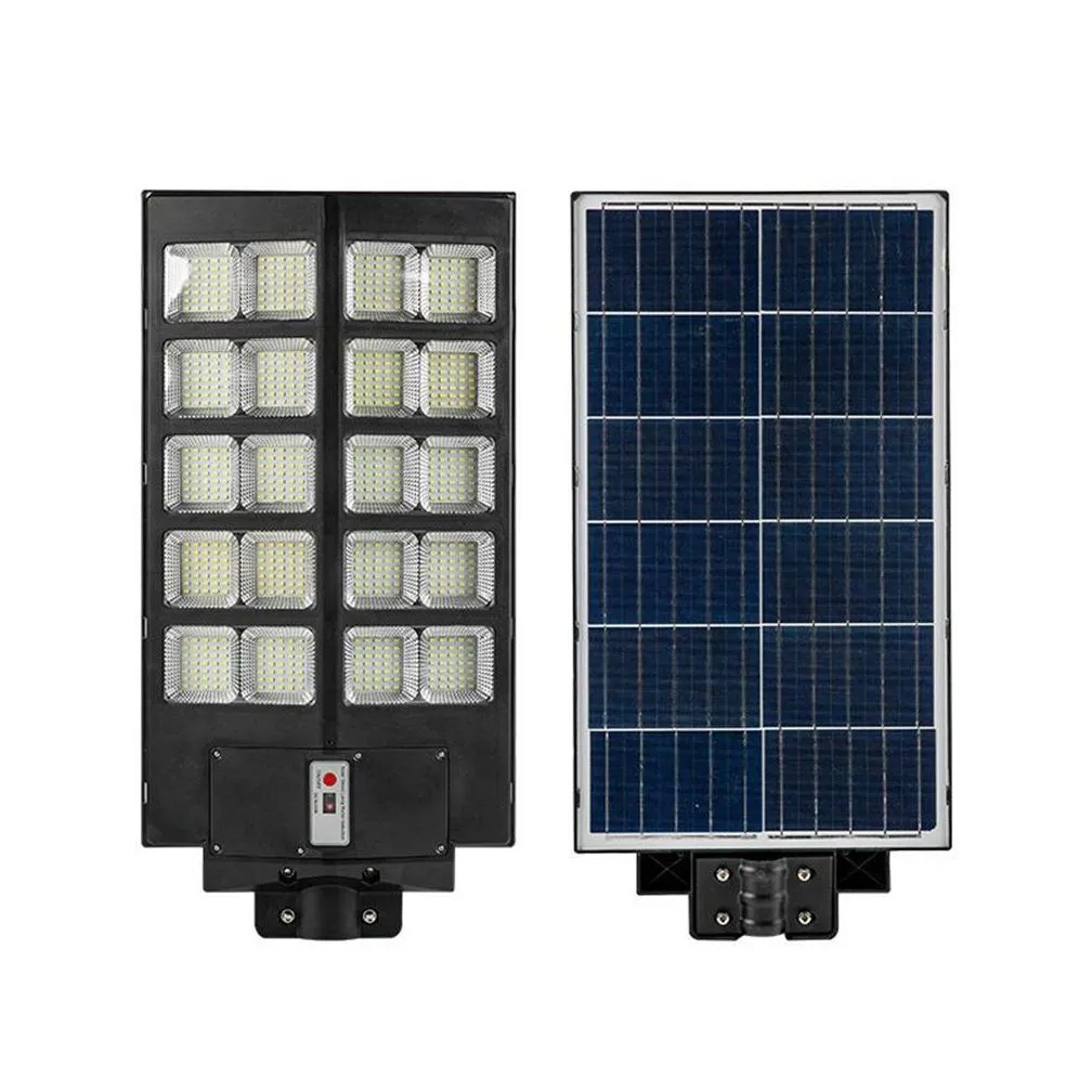 Solar Panels Led Street Lamp Remote Control 600W 800W 1000W Wall Light Super Bright Motion Sensor Outdoor Garden Security With Drop D Dhdrx