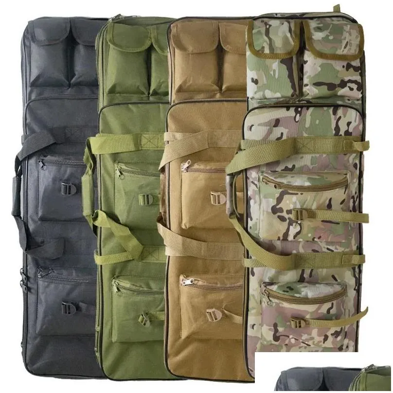 8194118CM Tactical Bag Hunting Double Sniper Rifle Shooting Its Gun Accessories Military Outdoor Protection 240111