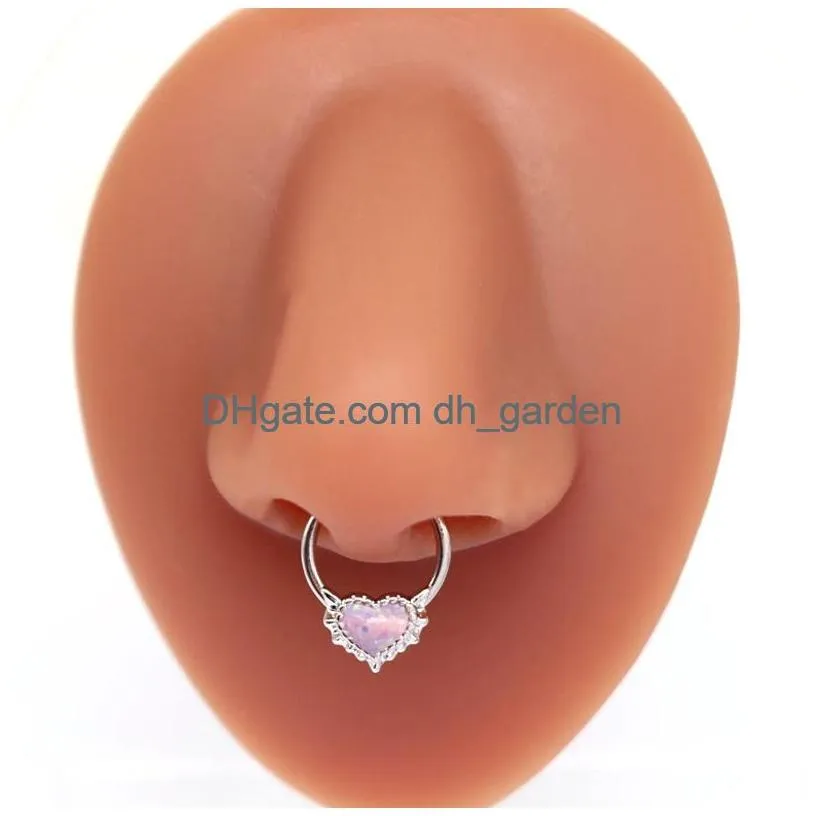 Beaded Nose Rings Mti Style Copper Inlaid Zircon Puncture Ring Jewelry Wholesal Drop Delivery Bracelets Dhgarden Dhtwa