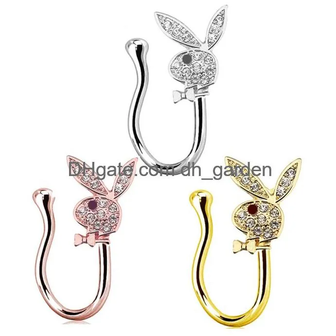 Beaded Nose Rings Mti Style Copper Inlaid Zircon Puncture Ring Jewelry Wholesal Drop Delivery Bracelets Dhgarden Dhhff