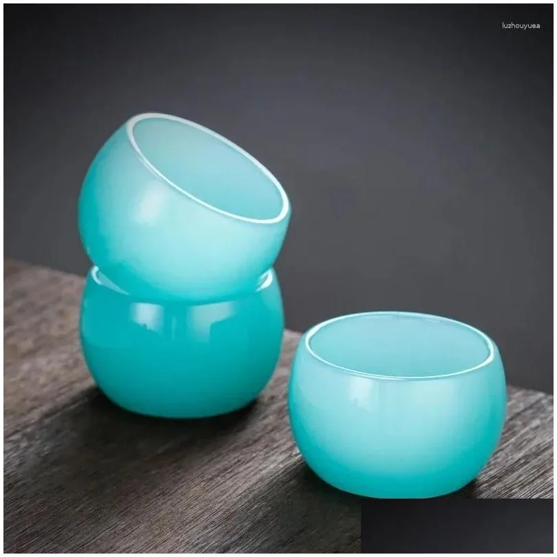 Tea Cups Azure Jade Porcelain Teacup - Zhijue Cup Personal Kungfu Glass Master Delicate