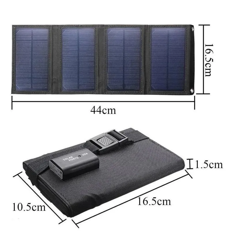 Solar Panels 160W Foldable Panel 5V Portable Battery  Usb Port Outdoor Waterproof Power Bank For Phone Pc Car Rv Boat Drop Del Dhrxl