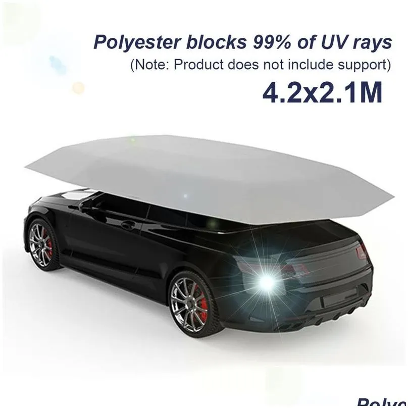 Universal Car Insulated Hood Car Canopy Sunshade Waterproof UV-proof Outdoor Vehicle Carport Sunshade Tarpaulin Shed Hood