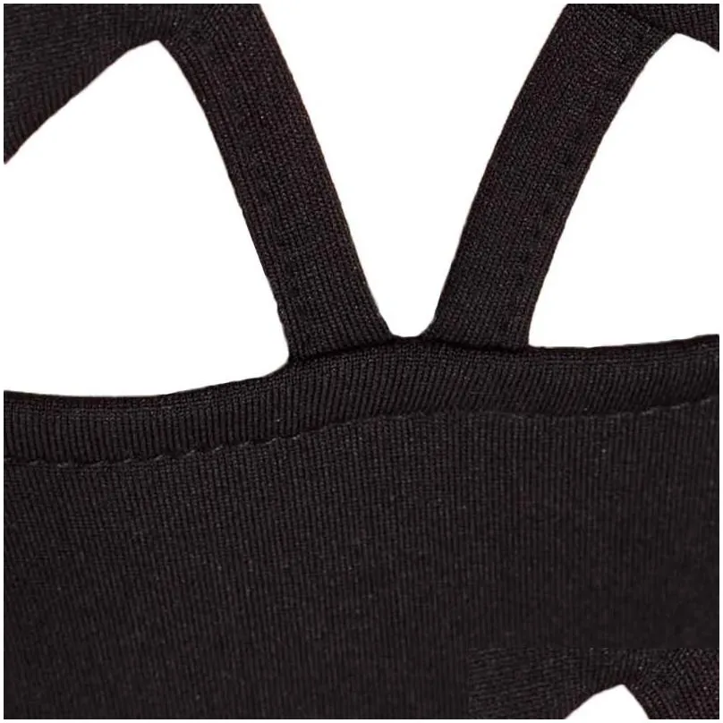 Women`s Jumpsuits & Rompers Est 2021 Spring Sexy Summer Black Crisscross Cami Bodysuit Sleeveless Body Suits Jumpsuit #2021.4.22