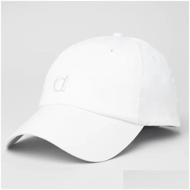 AL Yoga Off-Duty Cap Trucker Hats Baseball Cap Cotton Embroidery Hard Top Man and Women Casual Holiday Sun Protection Sun Hat UV Resistant Train Running Duck Tongue