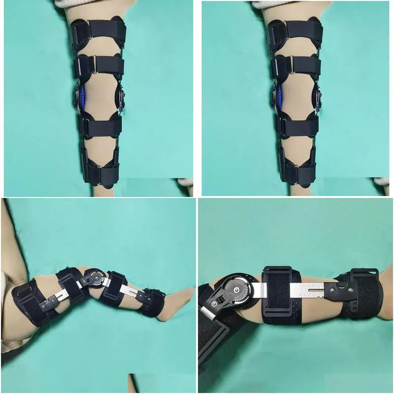 Postoperative knee joint fixation brace for leg fractures, retractable knee protection brace, adjustable knee brace